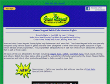 Tablet Screenshot of greenmagnetfishinglights.com